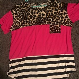Ladies 2x Cheetah shirt NWOT